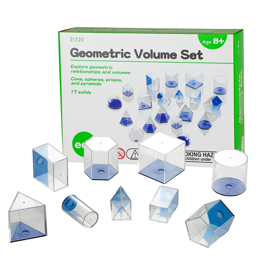 EDX Education - Geometric Volume Set - 5cm Blue - 17pcs