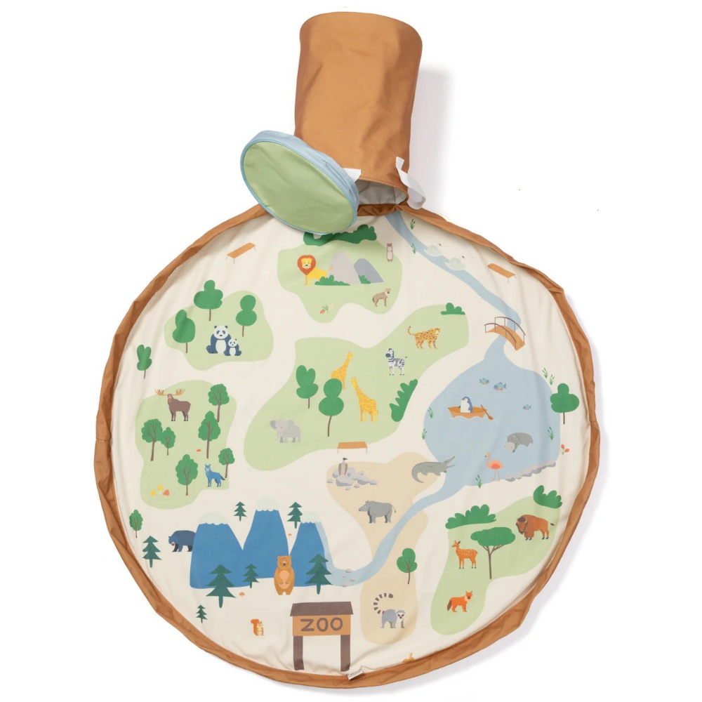 Play&Go - 2-in-1 Playmat & Toy Basket - Zoo