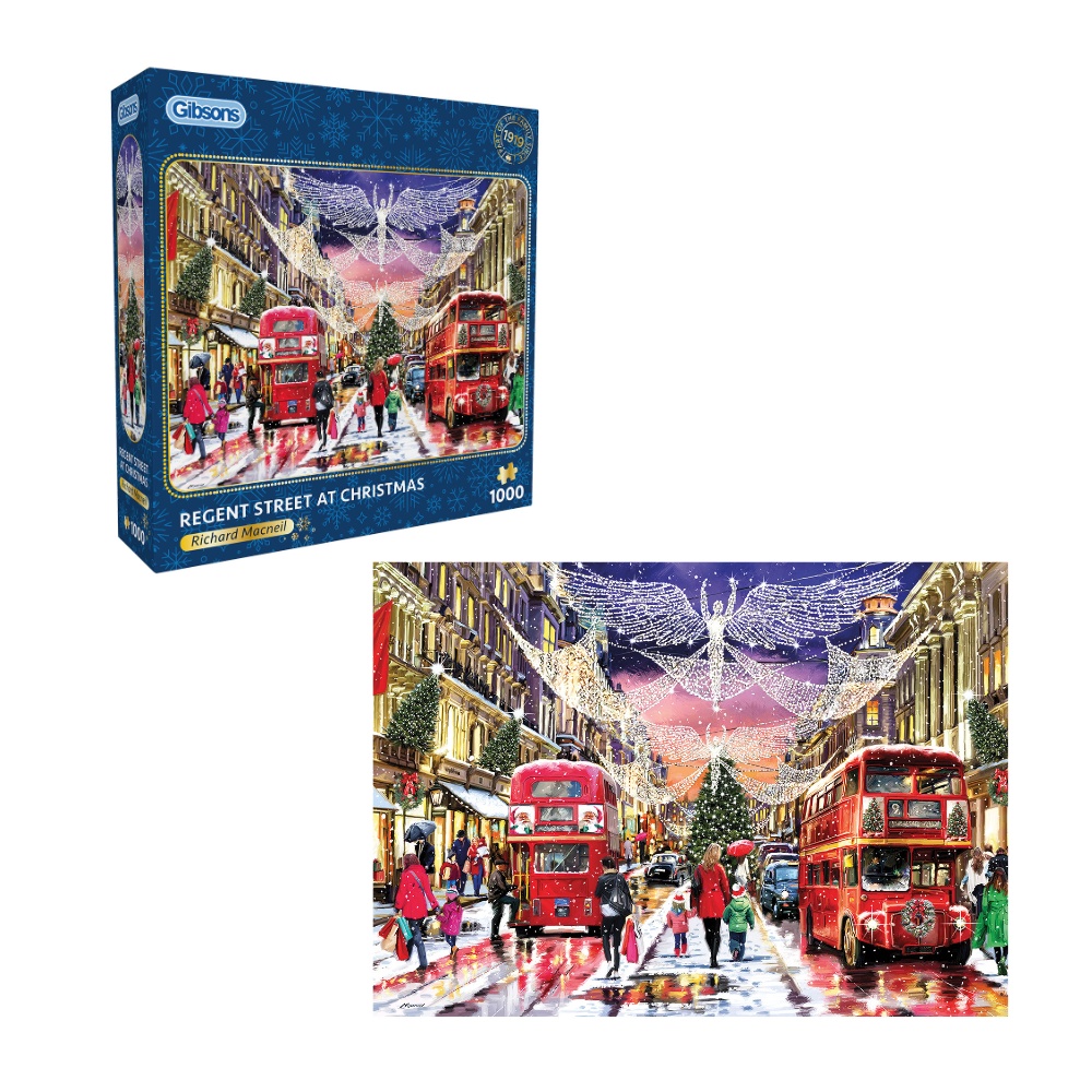 Gibsons - Regent Street at Christmas - 1000 Piece Jigsaw Puzzle