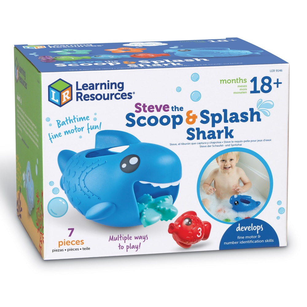 Learning Resources - Steve Scoop & Splash Shark™ Bath Toy Learning Set