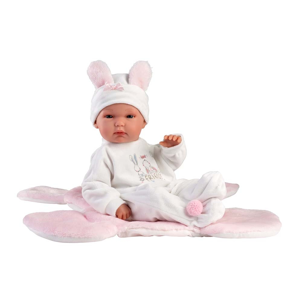 Llorens - Anatomically Correct Baby Girl Doll with Clothing & Bunny Cushion: Bimba - 35cm