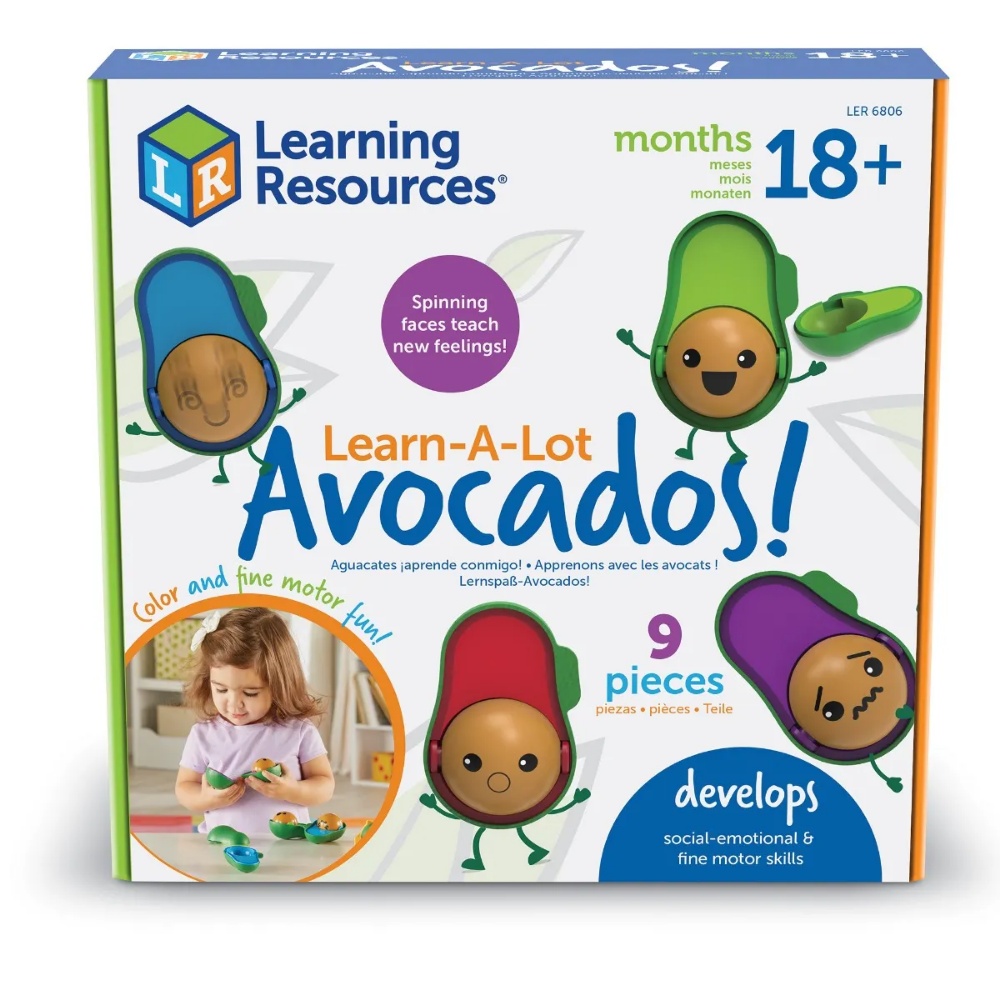 Learning Resources - Learn-A-Lot Avocados SEL Emotions Fine Motor Toy for Toddlers