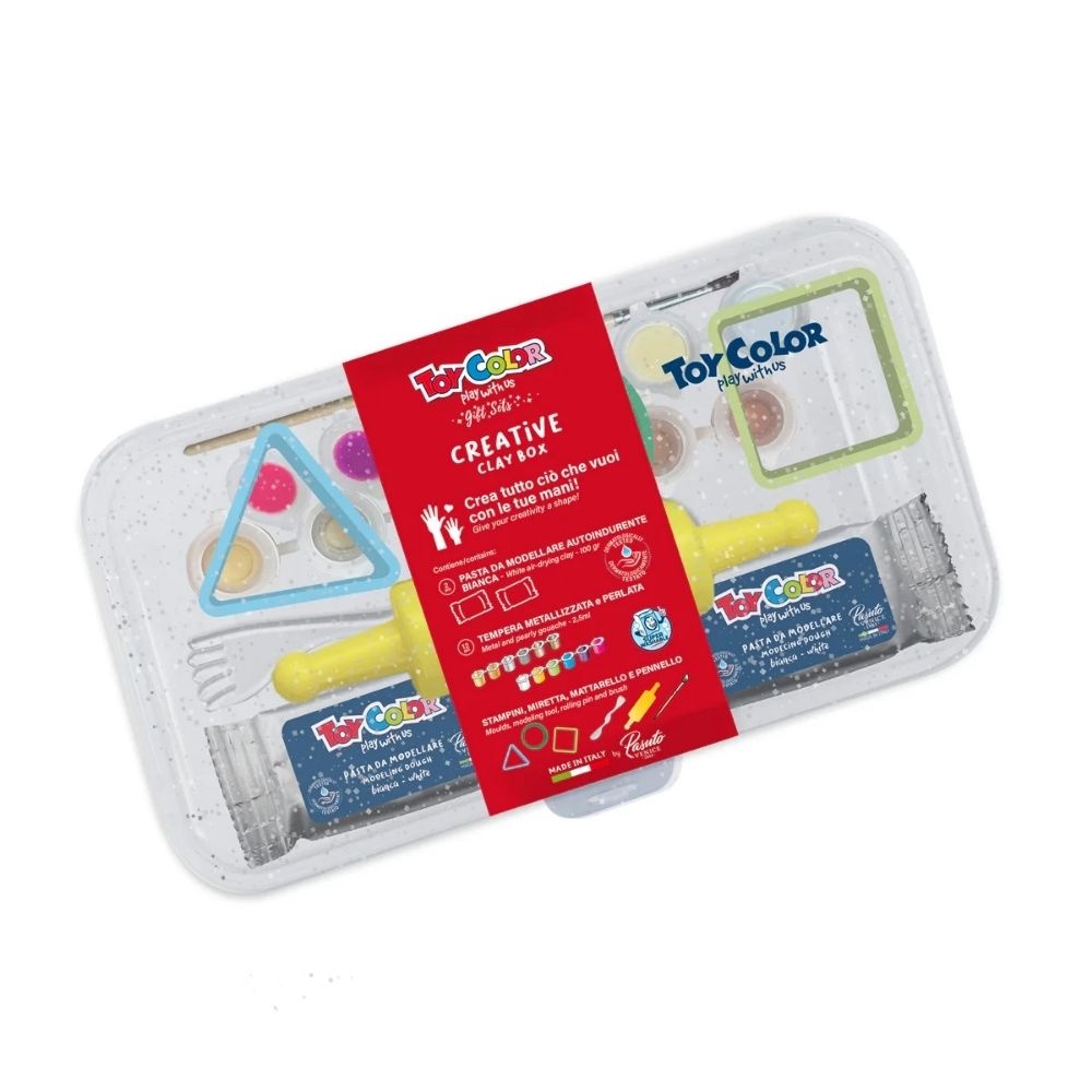 Toy Color - Creative Clay Box - Modelling Dough & Painting Kit with Tools & Molds