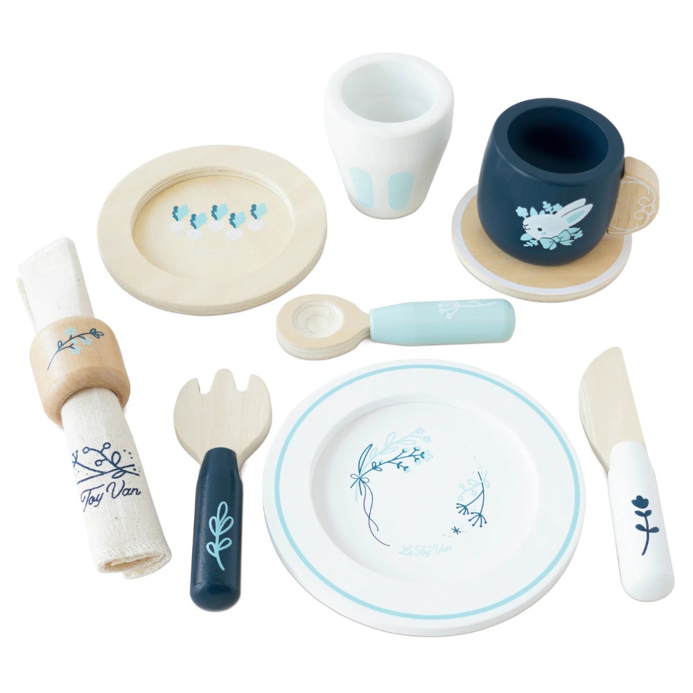 Le Toy Van Wooden Cutlery & Dinner Set (10pcs)