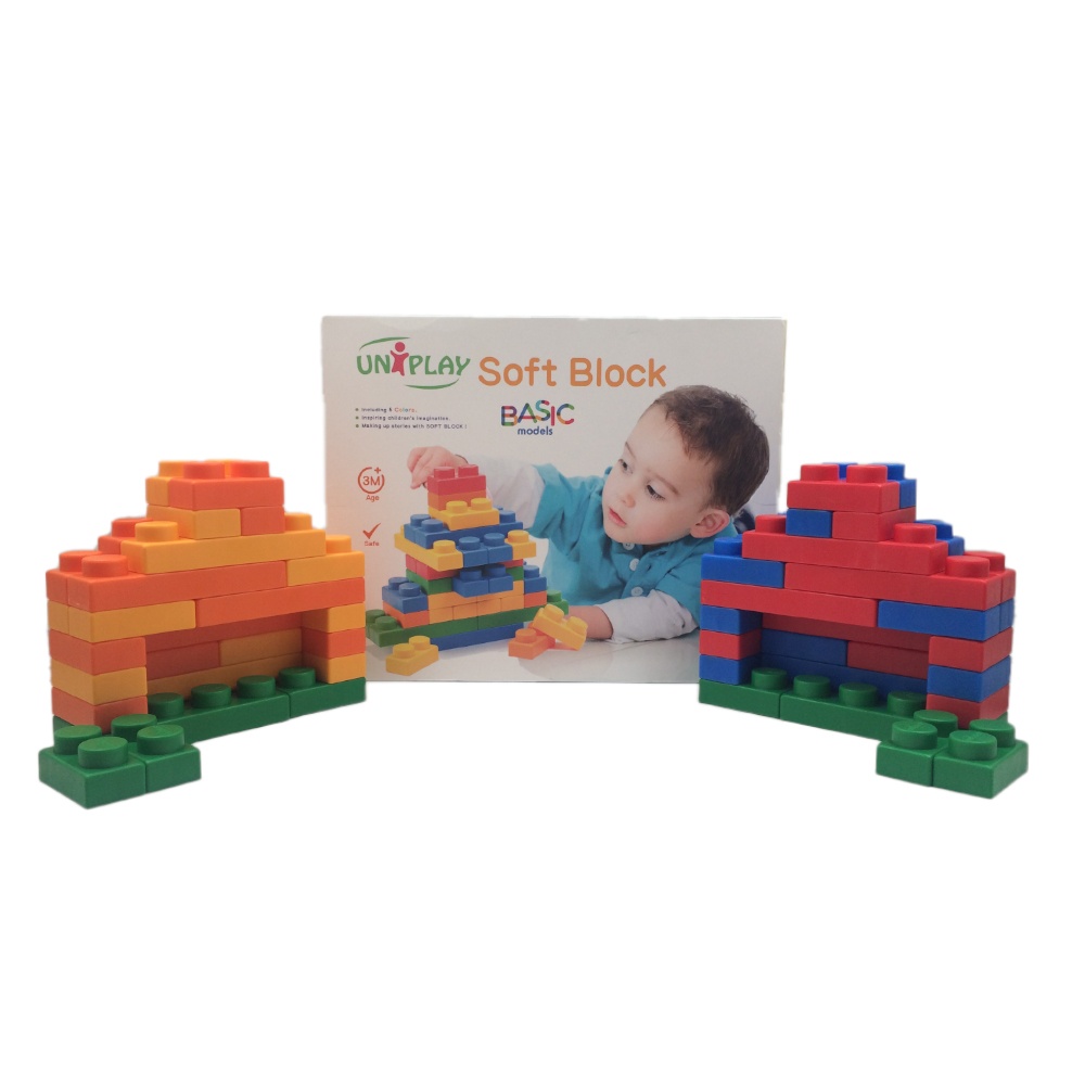 Greenbean - Jumbo Soft Blocks - Basic - 60pcs - Box -**