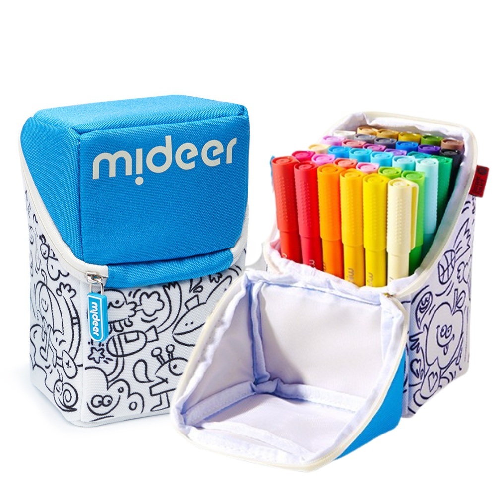 Mideer - Acrylic Markers with Doodle Bag - Brush Tip - 24 Colours