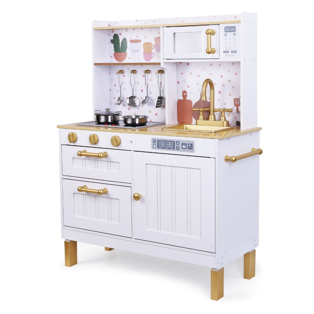 Greenbean - Pretend & Play - Wooden Play Kitchen with Accessories