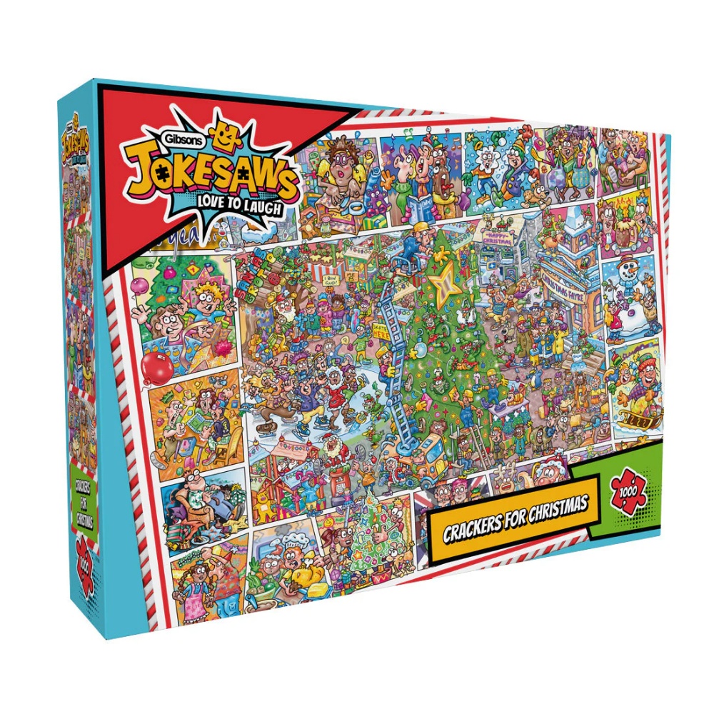 Gibsons - Jokesaws: Crackers for Christmas - 1000 Piece Jigsaw Puzzle