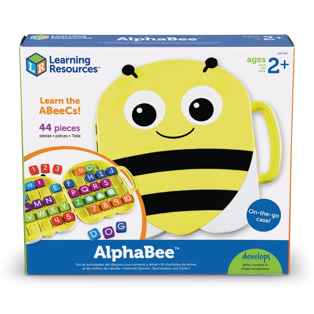 Learning Resources - AlphaBee Suitcase ABC Letters Numbers & Shapes Set