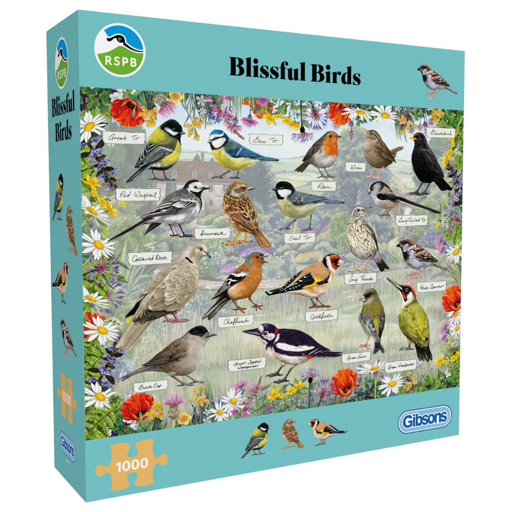 Gibsons - RSPB: Blissful Birds - 1000 Piece Jigsaw Puzzle