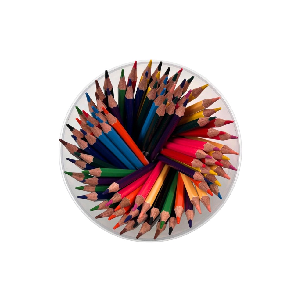 Toy Color - Junior Hexagonal Coloured Pencils - 3mm Lead Jar - 12 Colours - 84pcs