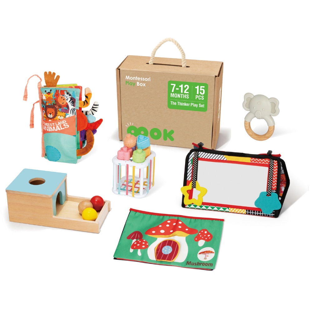 TookyToy - Montessori Activity Box The Babbler Playset - 12 Months+