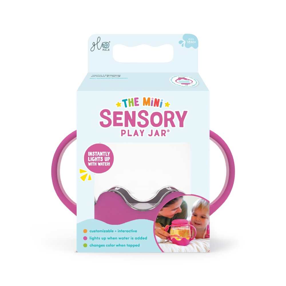 Glo Pals - Water Activated Sensory Mini Play Jar - Pink