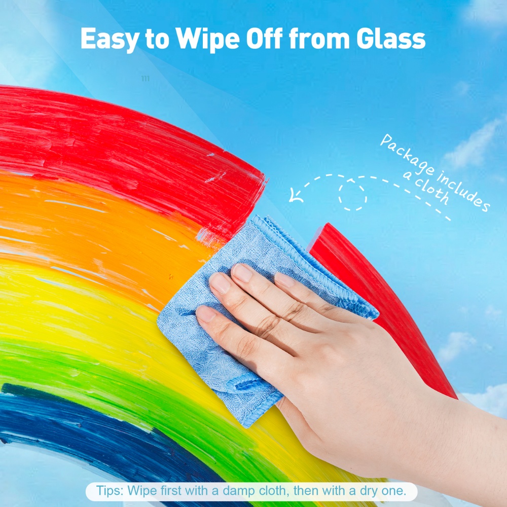 Jar Meló - Bath & Window Twisable Crayons - 12 Silky Washable Colours