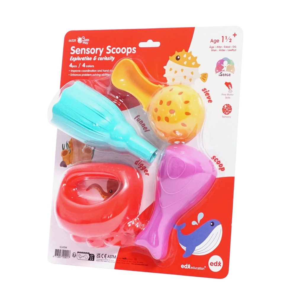 EDX Education - Sensory Sand & Water Play Scoops - 4pcs