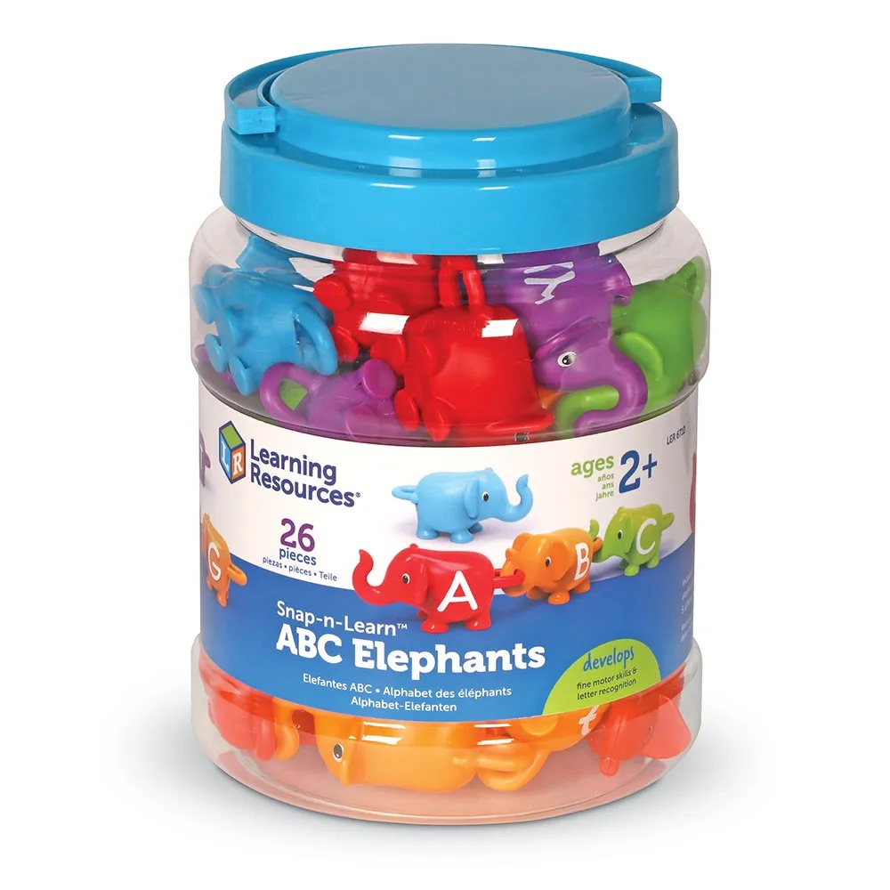 Learning Resources - Snap-n-Learn™ ABC Elephants: Alphabet Fine Motor Toy Toddlers