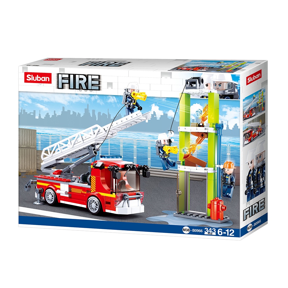 Sluban Building Set: Fire - Fire Engine - 343pcs