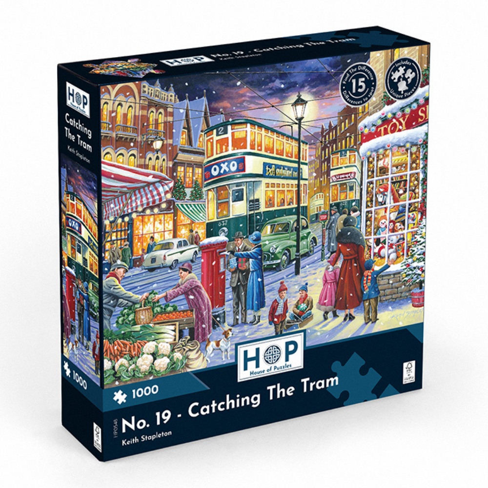 House of Puzzles - No.19 - Catching The Tram - 1000 Piece Jigsaw Puzzle