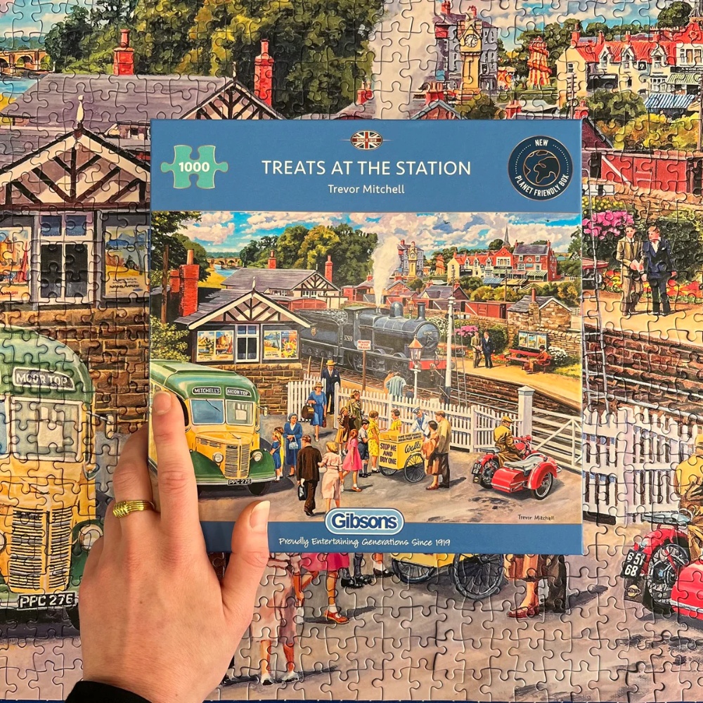 Gibsons - Treats at the Station - 1000 Piece Jigsaw Puzzle