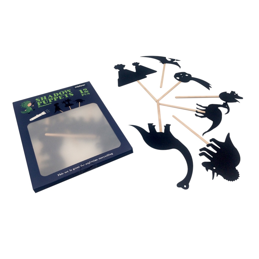 Mideer - Dinosaur Shadow Puppets Set