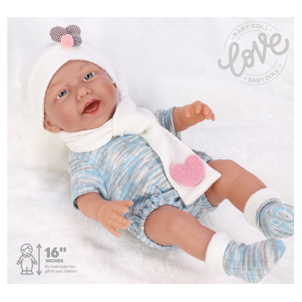 Baby Doll with Clothing & Accessories - Vinyl Body - 40 cm