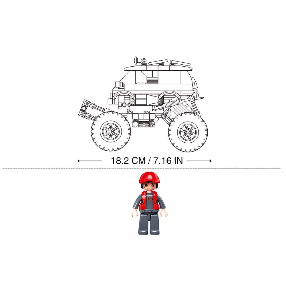 Sluban Building Set: Pull Back PowerBricks - Off Road Vehicle - 261pcs