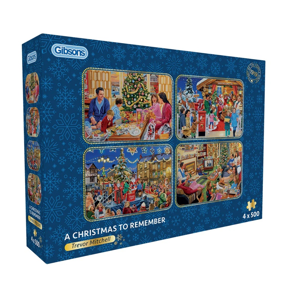 Gibsons - A Christmas to Remember - 4 x 500 Piece Jigsaw Puzzles
