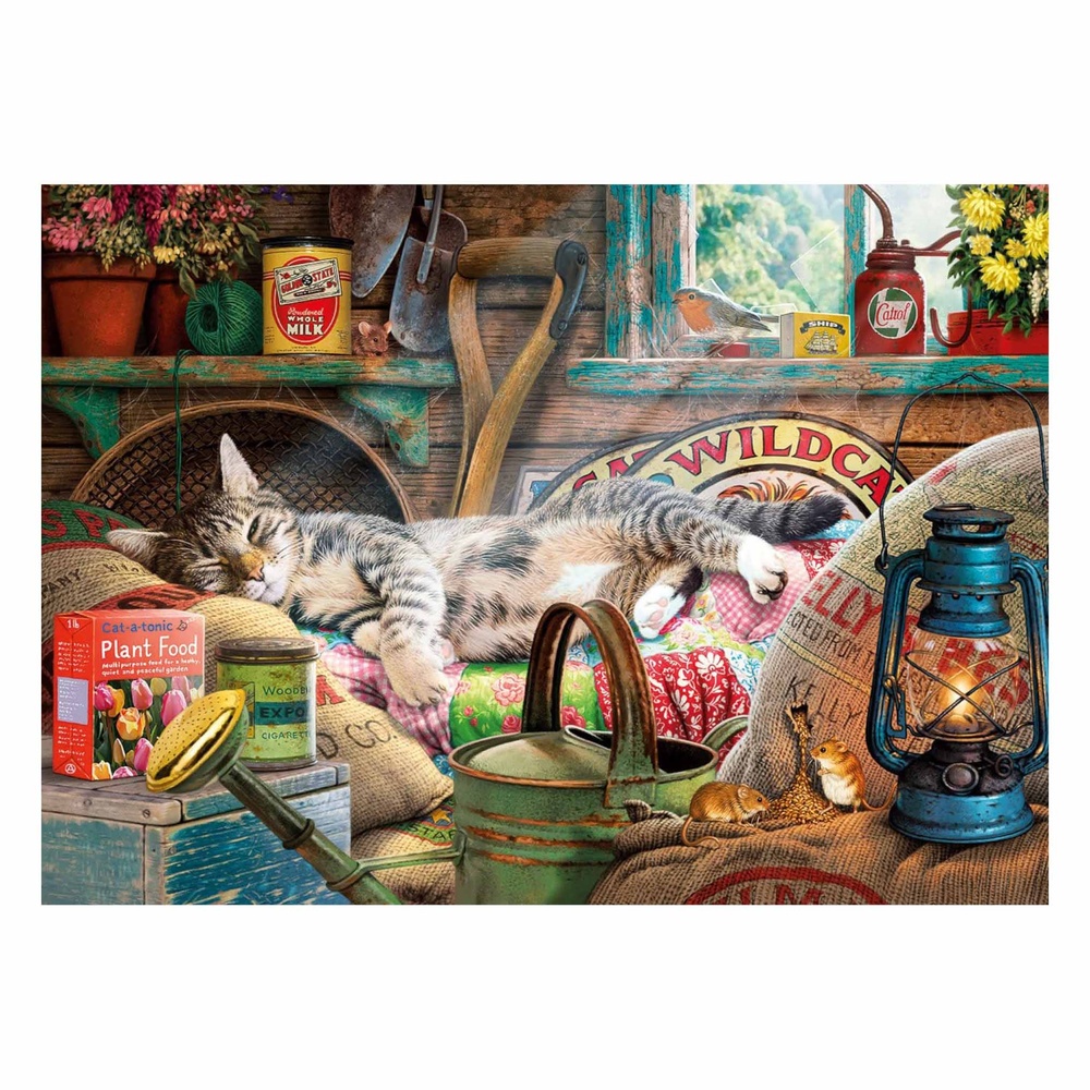 Gibsons - Snoozing in the Shed - 1000 Piece Jigsaw Puzzle