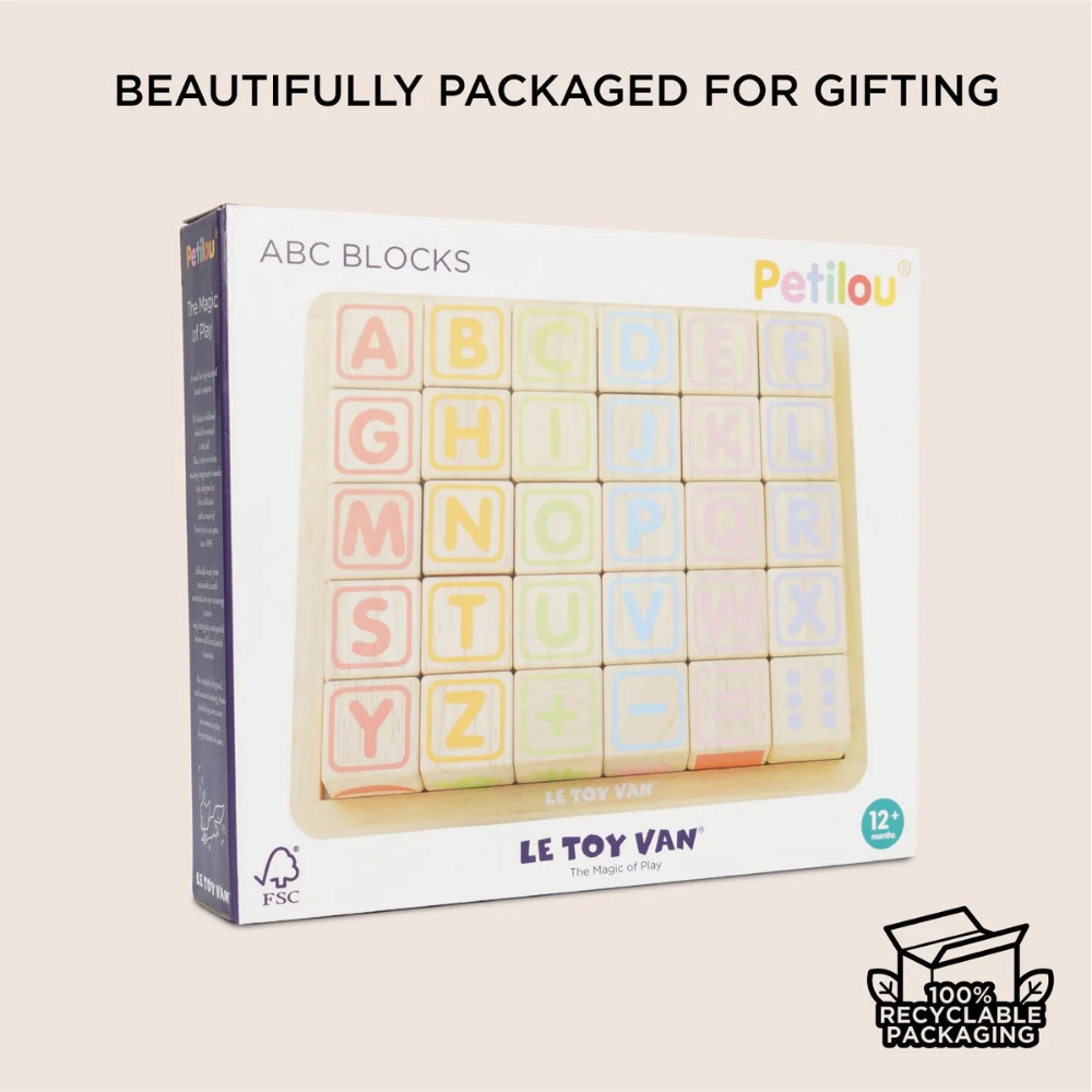 Le Toy Van - ABC Learning Wooden Blocks - 30pcs