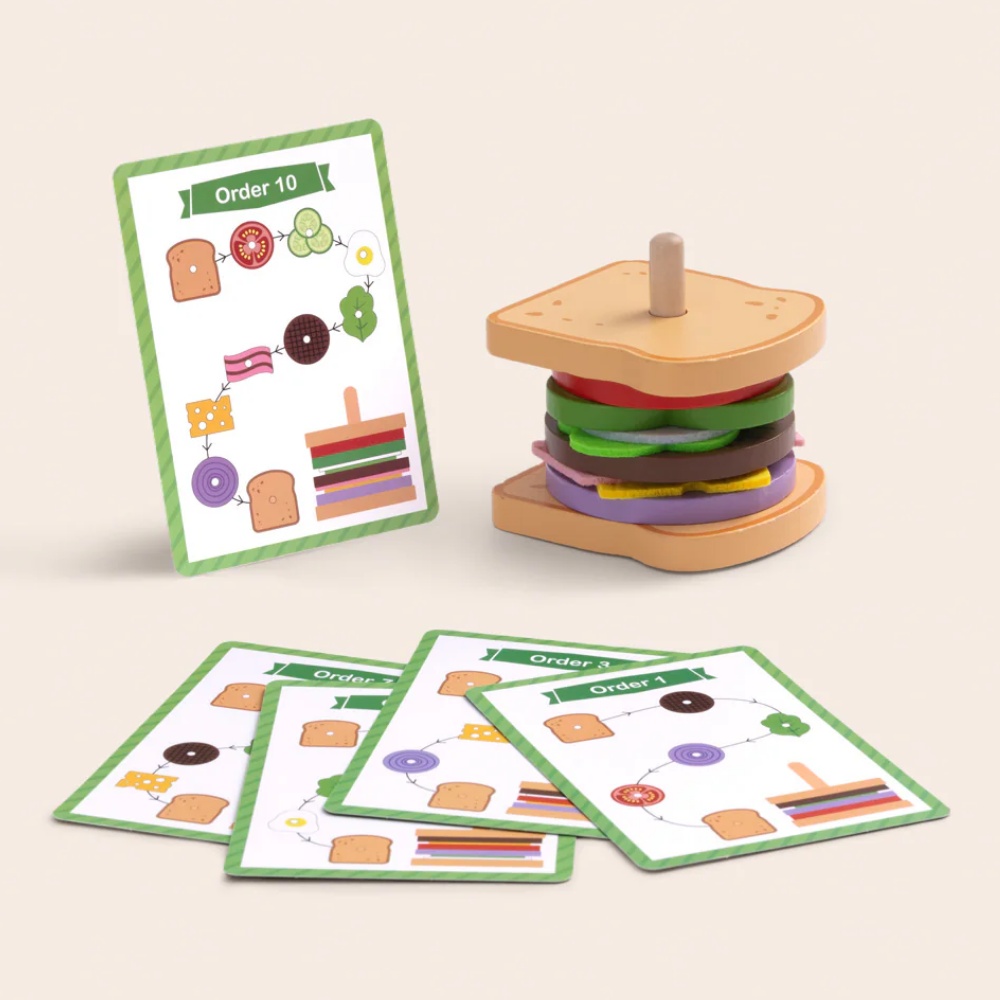 TookyToy - Making A Sandwich - Stacking & Sequencing Activity Toy