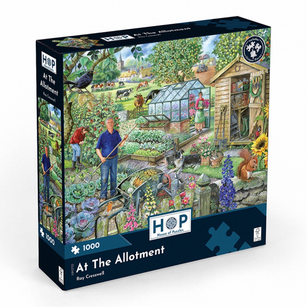 House of Puzzles - At The Allotment - 1000 Piece Jigsaw Puzzle