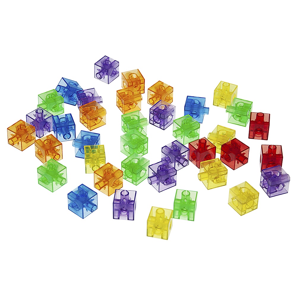 Greenbean - Transparent Linking Cubes - Interlocking Building Blocks - 300pcs in Polybag
