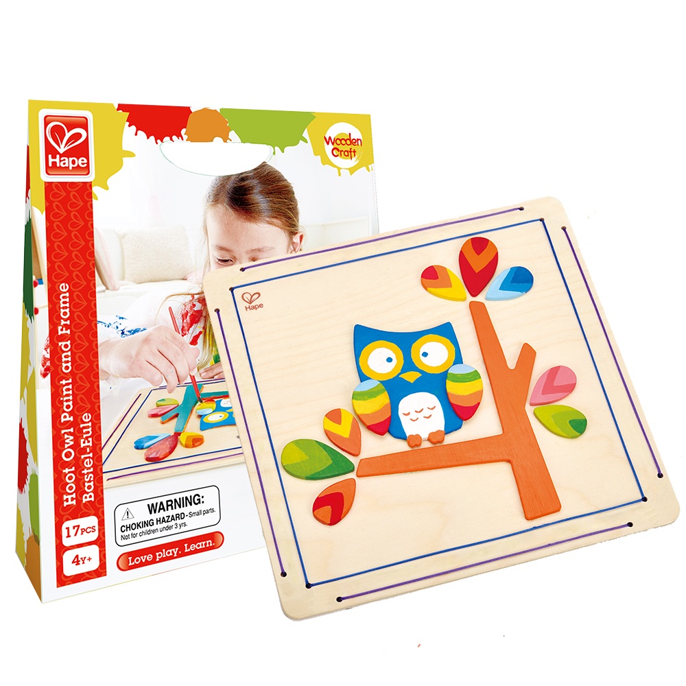 Hape - Arts & Crafts Paint & Frame - Hoot Owl -**